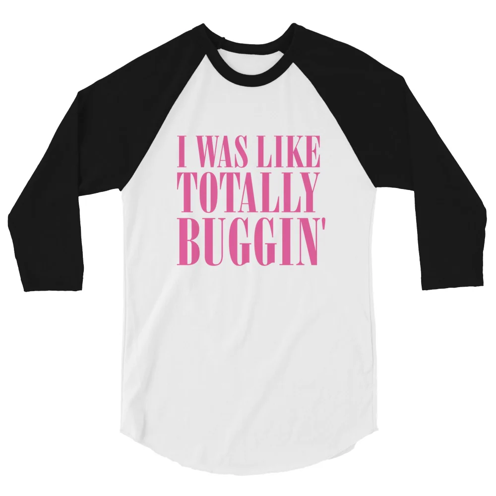 Clueless Totally Buggin' 3/4 Sleeve Raglan T-Shirt - Image 3