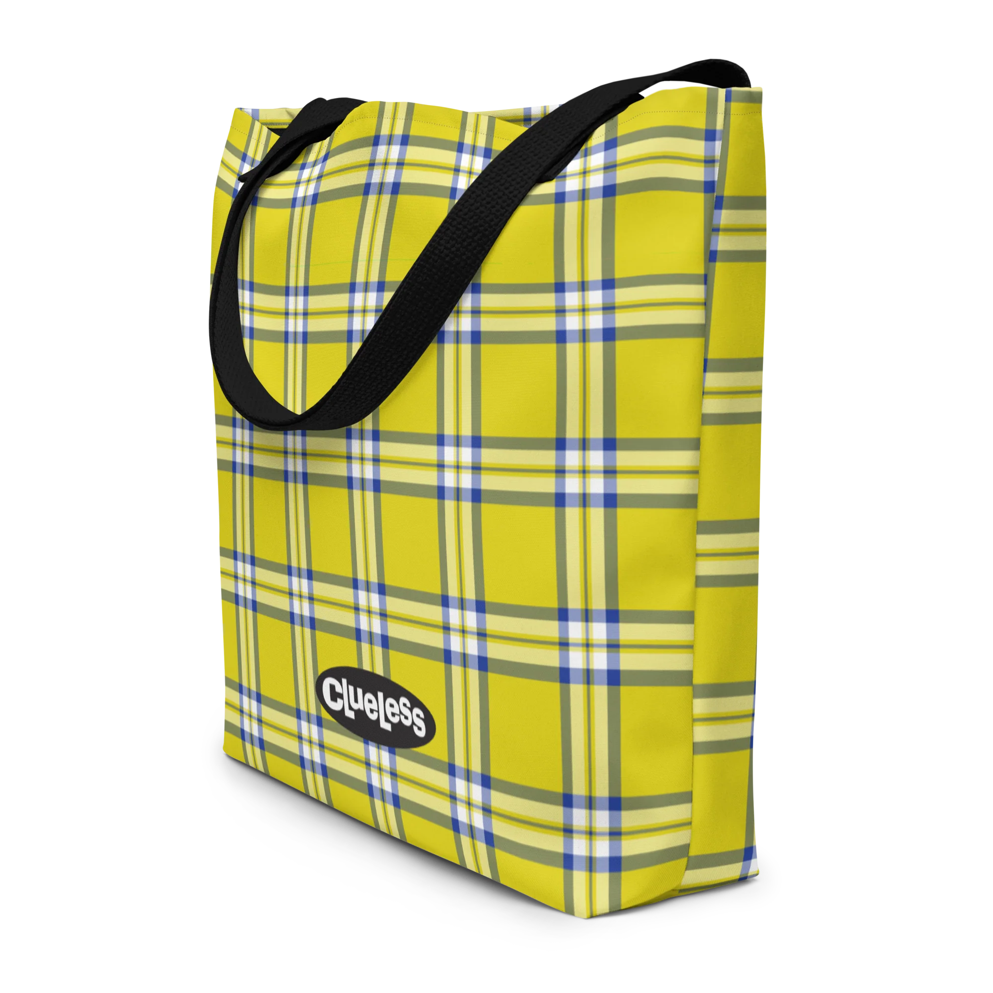 Clueless Yellow Plaid Tote Bag - Image 3