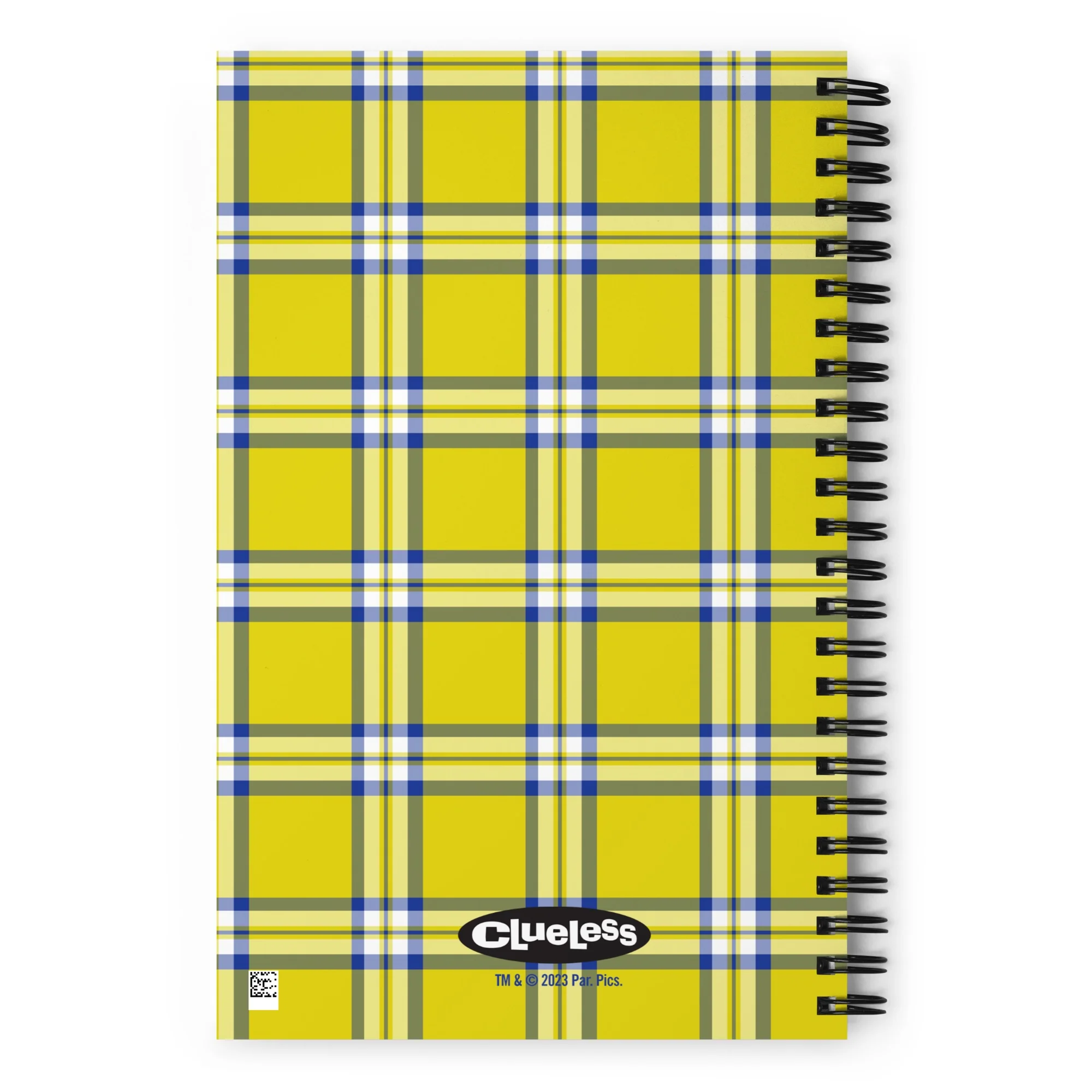 Clueless Yellow Plaid Spiral Notebook - Image 2
