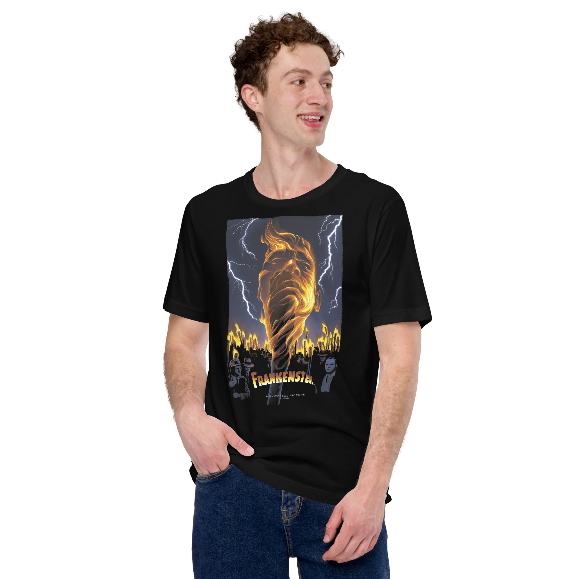 Frankenstein Lightning T-Shirt - Image 3
