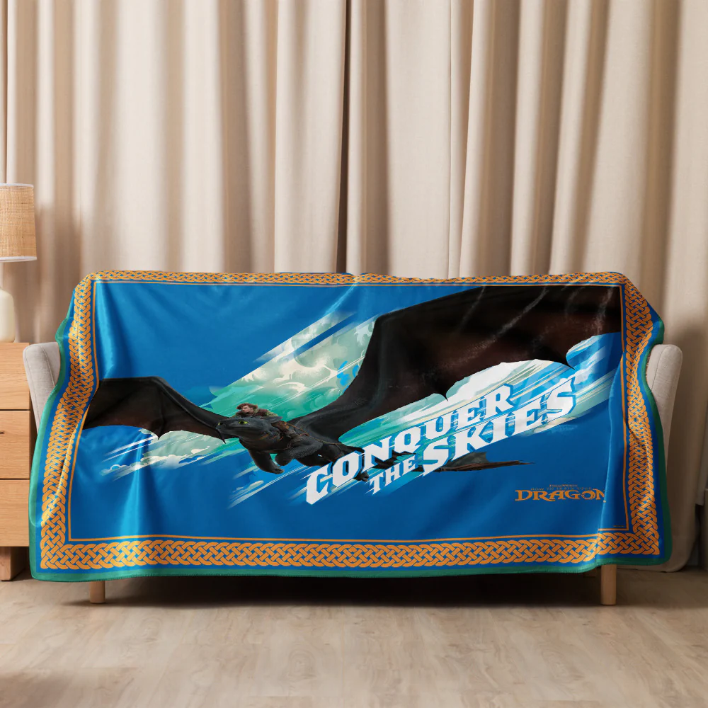 How to Train Your Dragon Conquer the Skies Premium Sherpa Blanket - Image 4