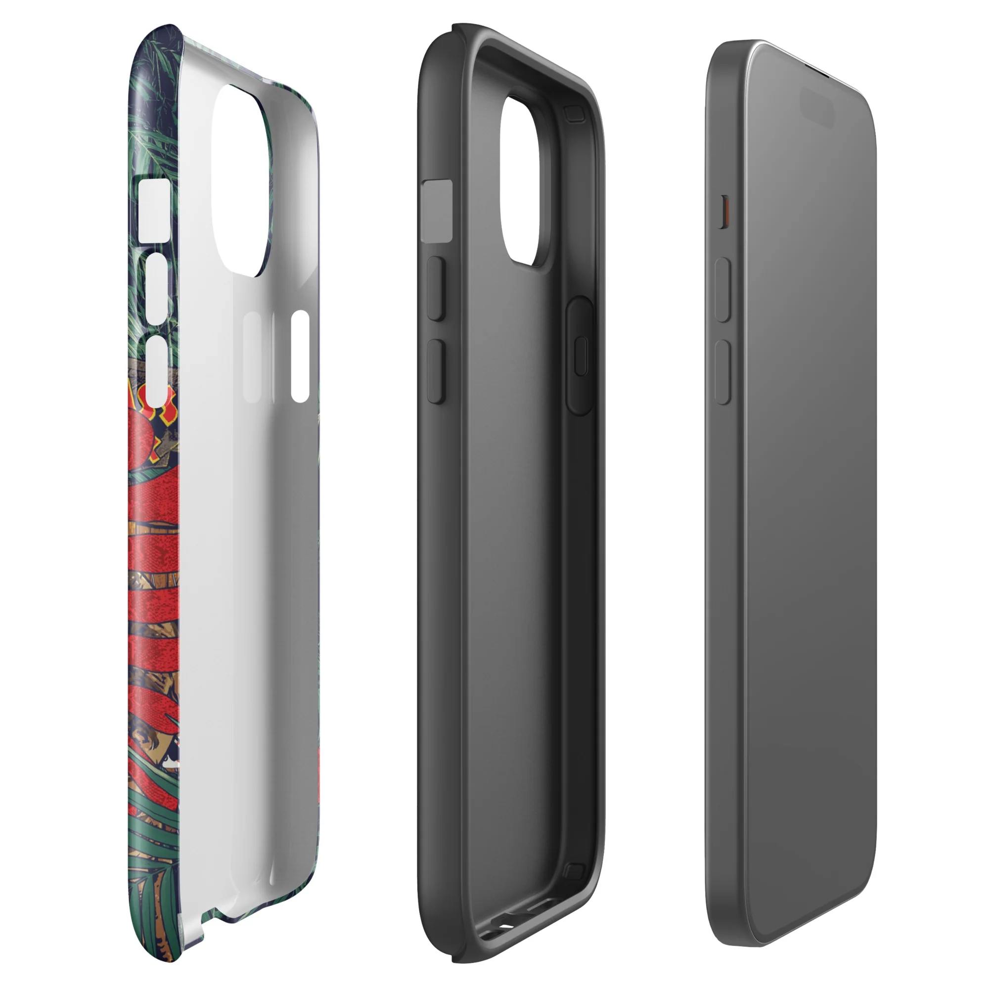 Jurassic Park Jungle Collage iPhone Tough Phone Case - Image 12