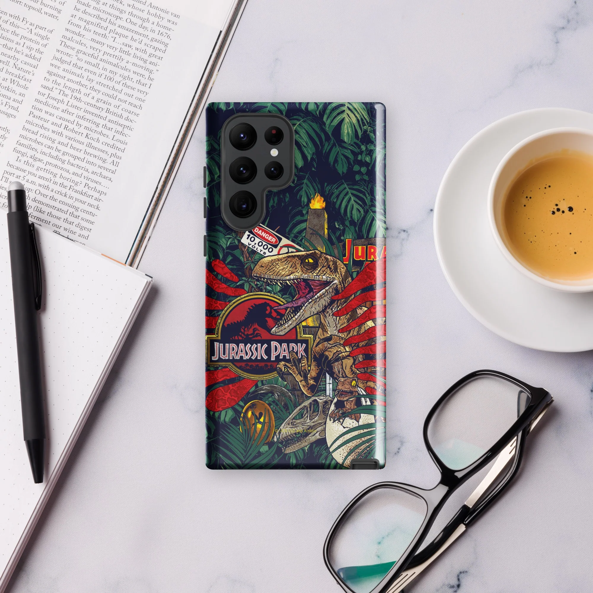Jurassic Park Jungle Collage Samsung Tough Phone Case - Image 12