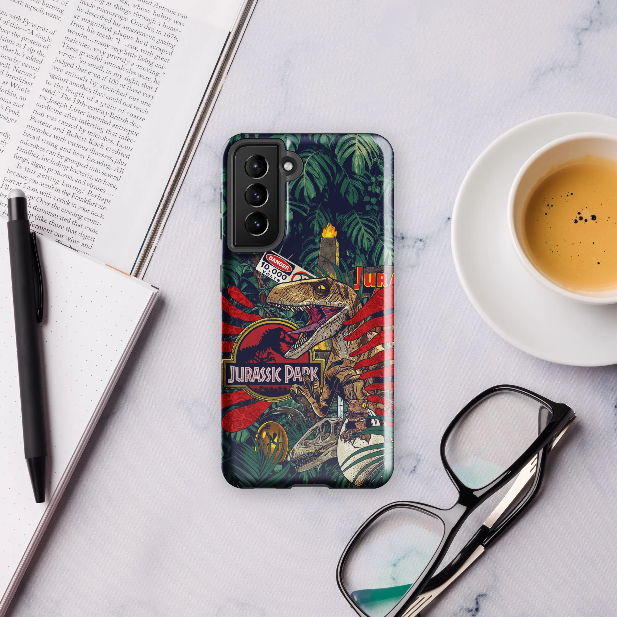 Jurassic Park Jungle Collage Samsung Tough Phone Case - Image 30