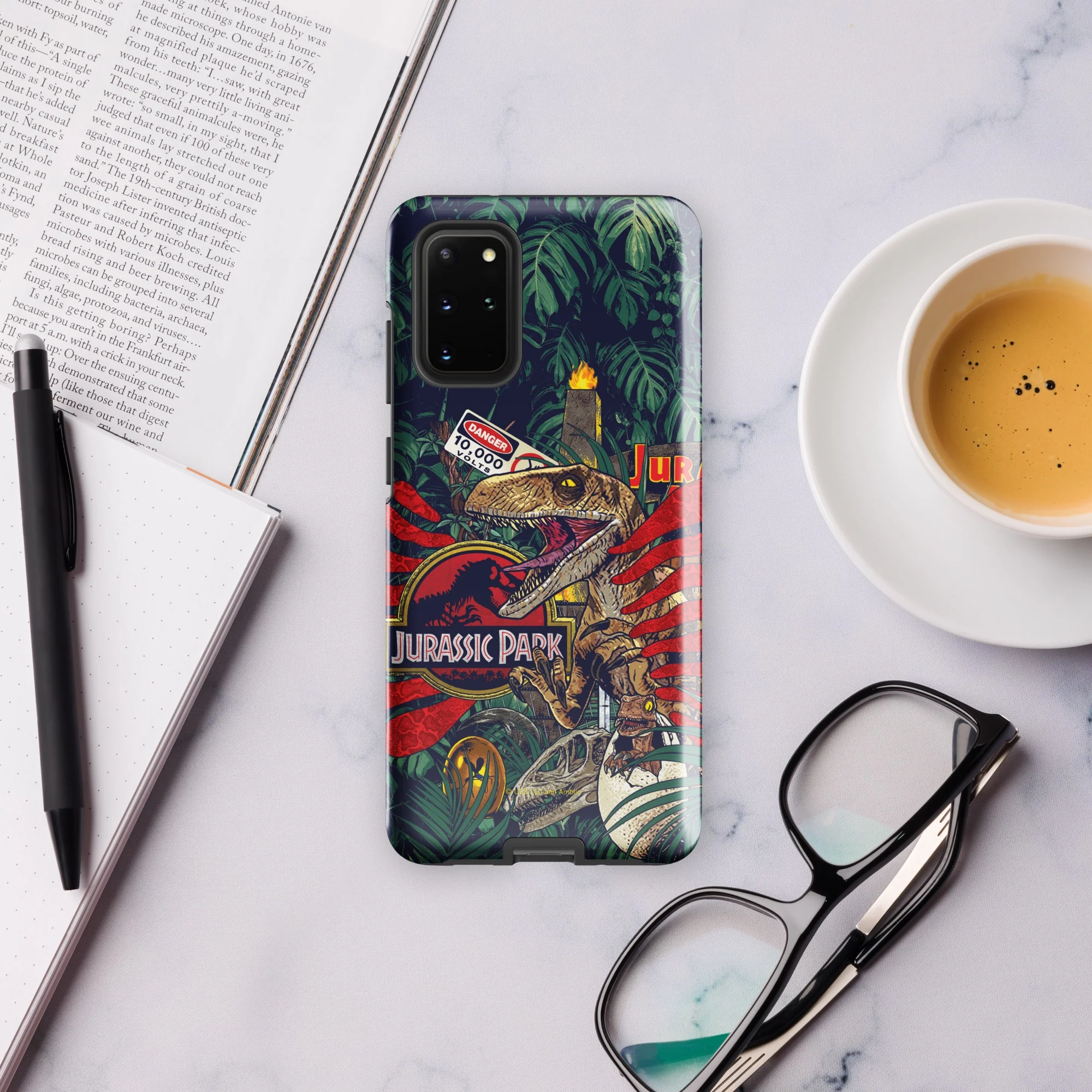 Jurassic Park Jungle Collage Samsung Tough Phone Case - Image 36