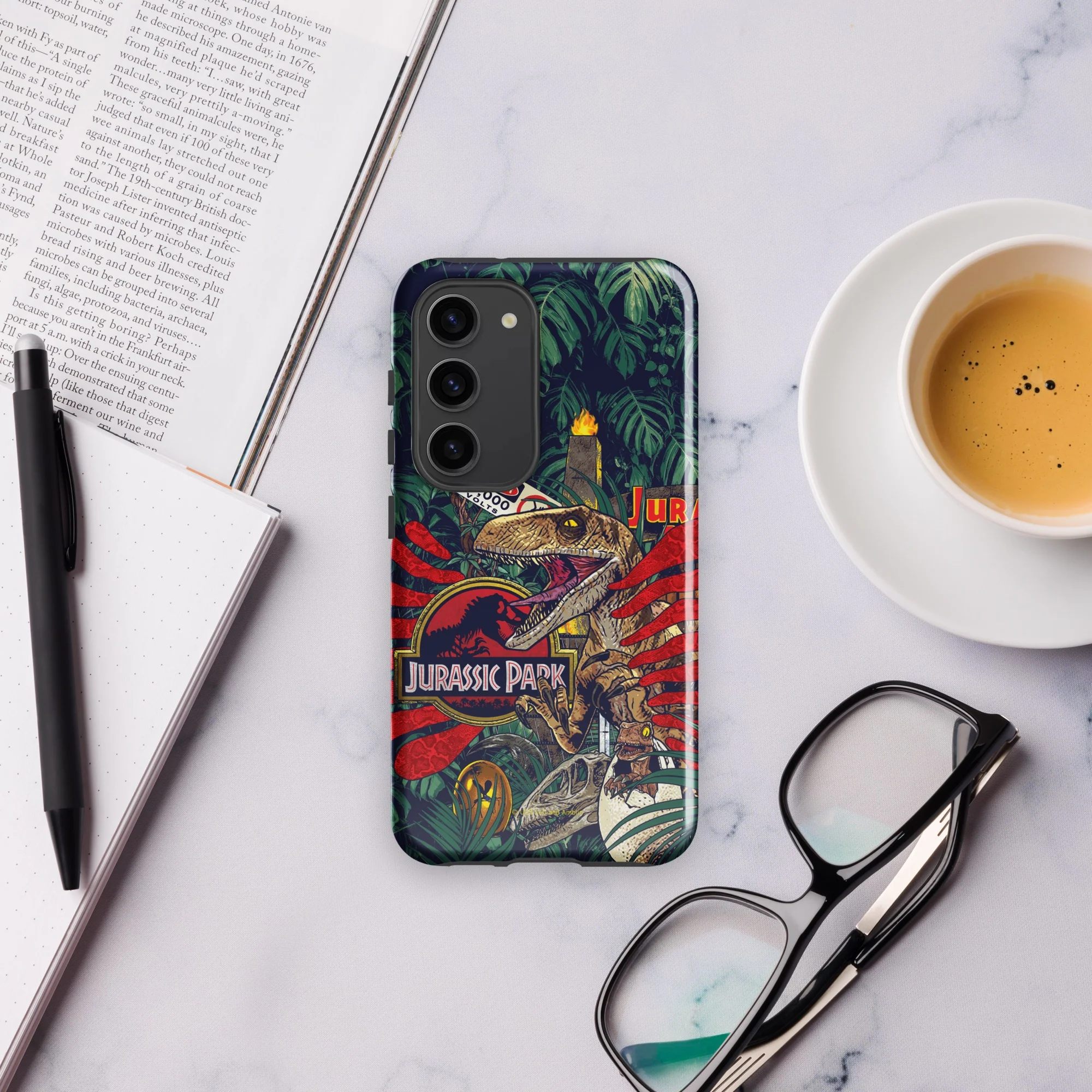 Jurassic Park Jungle Collage Samsung Tough Phone Case - Image 9