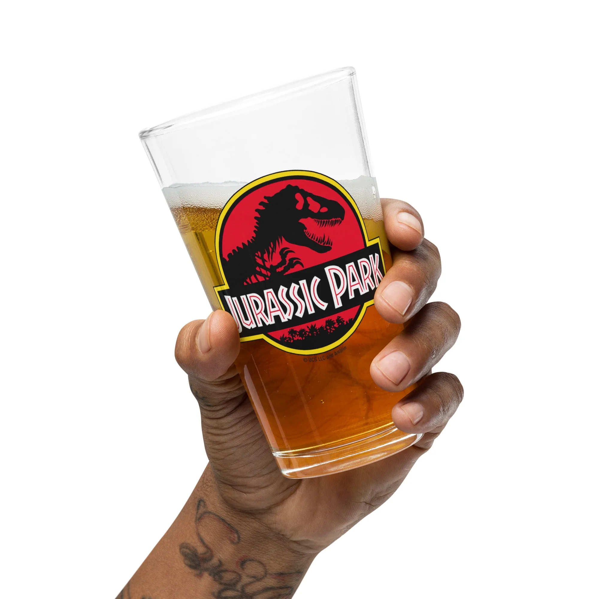 Jurassic Park Logo Pint Glass - Image 4