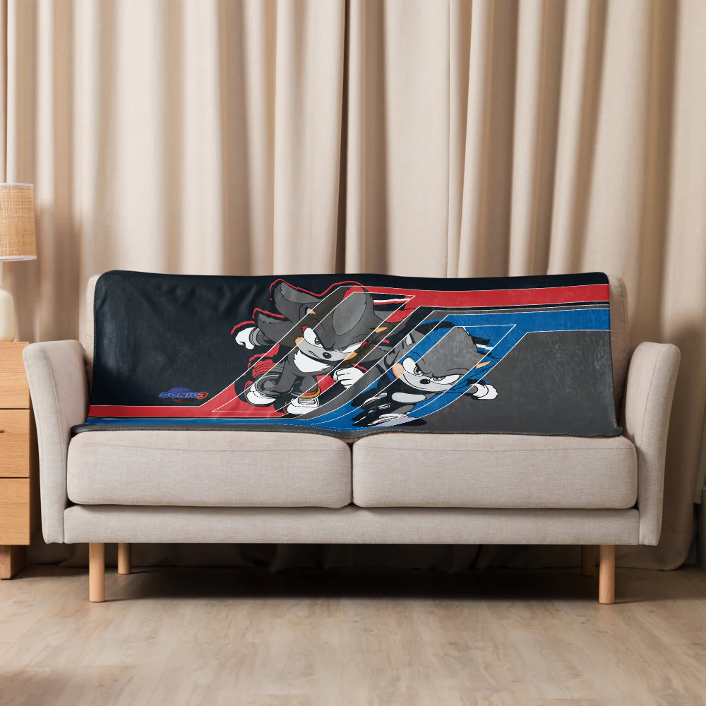 Sonic the Hedgehog 3 Shadow vs Sonic Premium Sherpa Blanket - Image 3