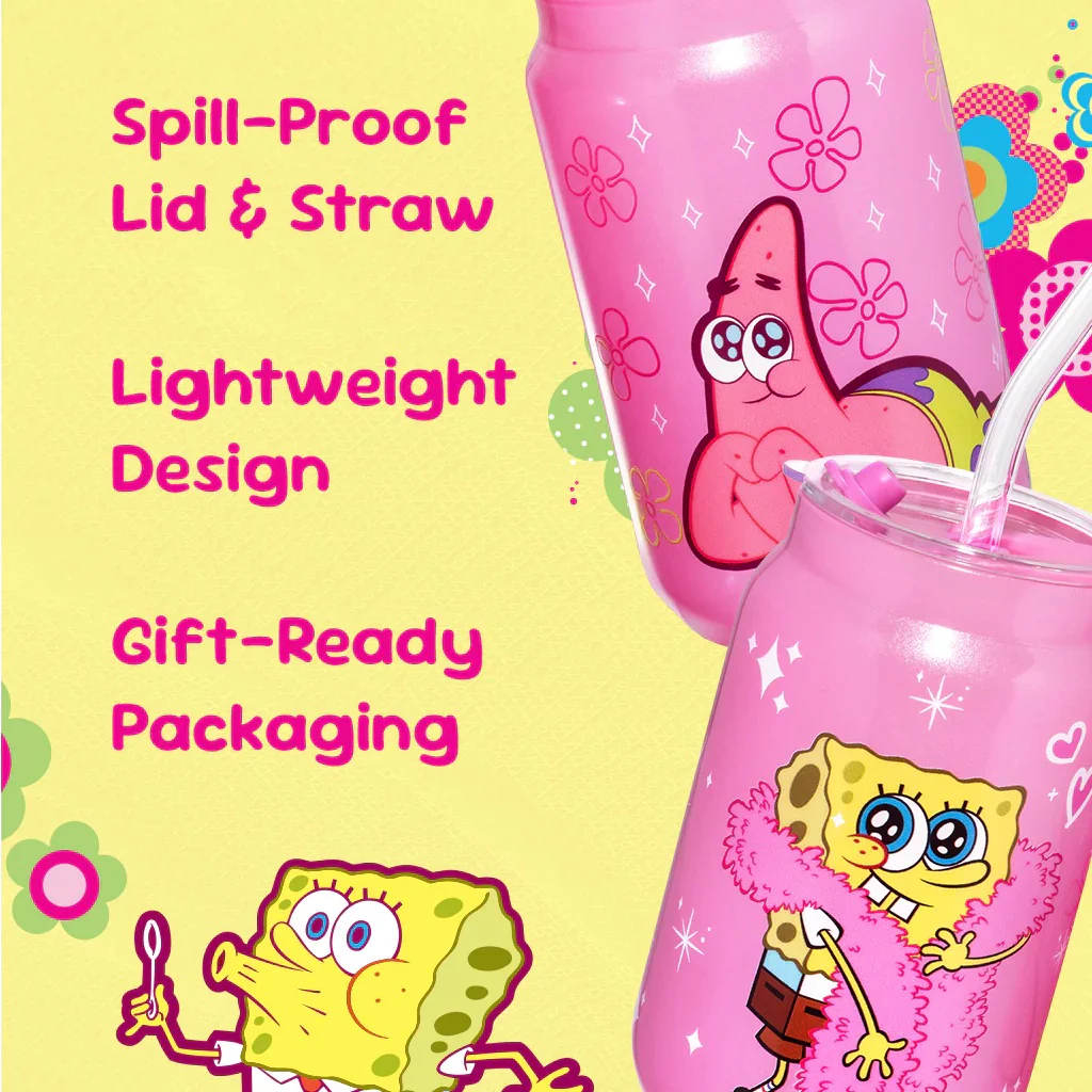 SpongeBob SquarePants Drinking Glasses - Pink - Image 8