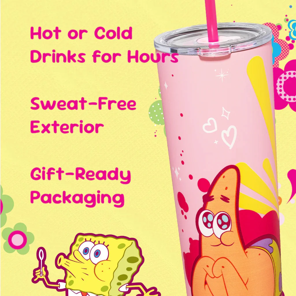 SpongeBob SquarePants Pink Tumbler - 24 oz - Image 8