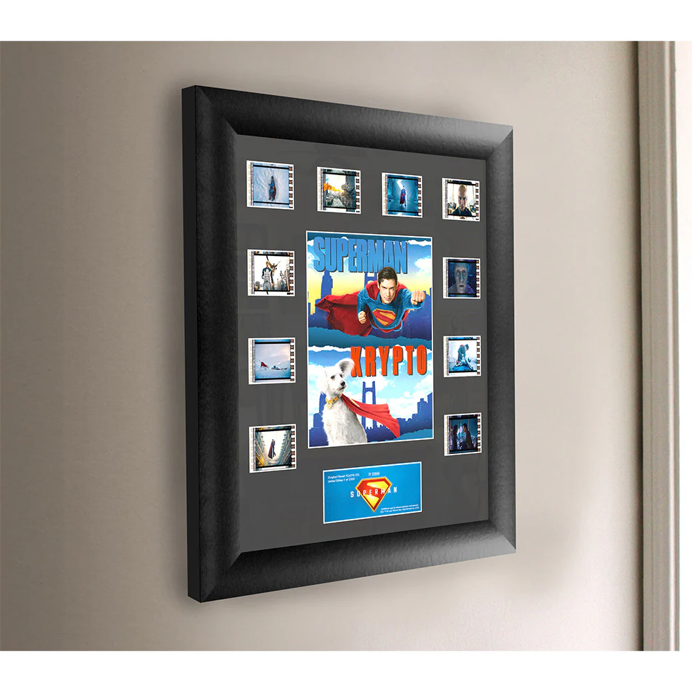 SUPERMAN (2025 Movie) Superman & Krypto FilmCells Mini Montage Framed FilmCells⢠Presentation - Image 3