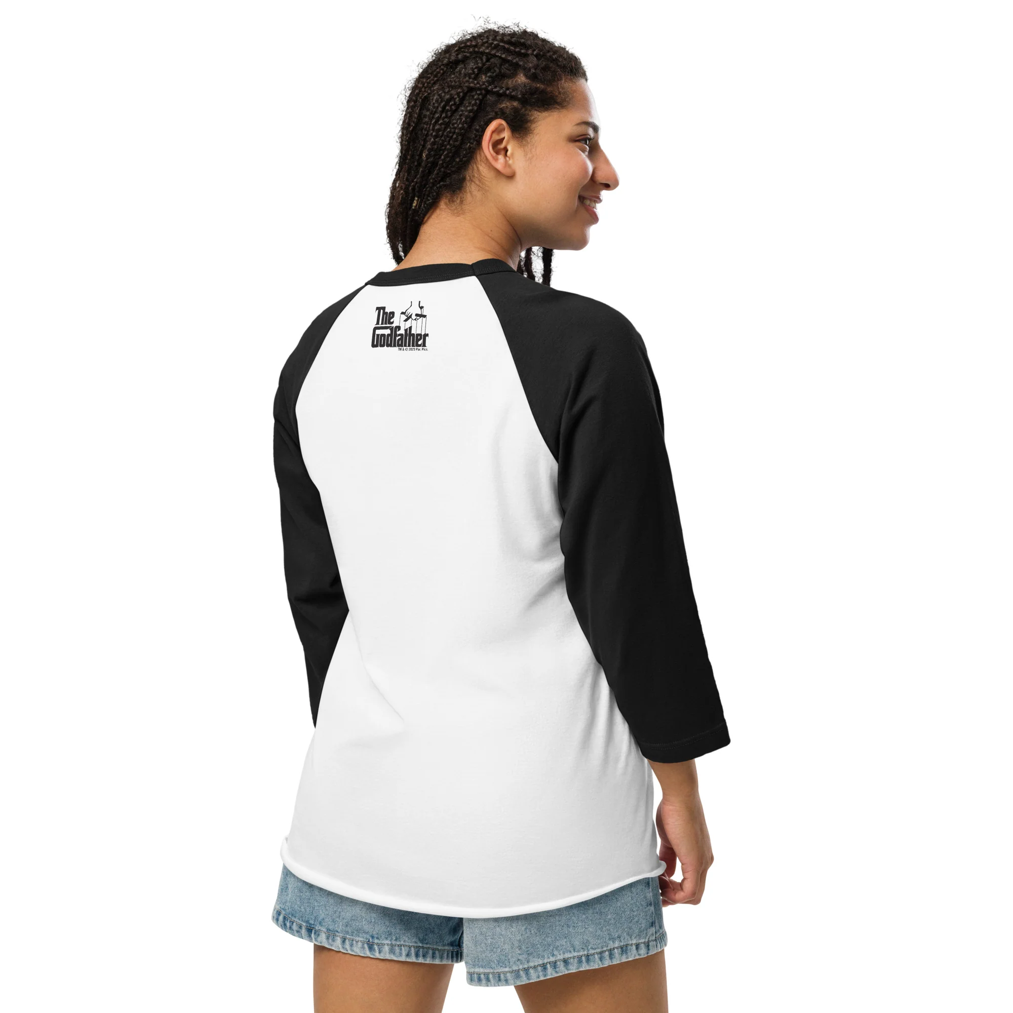 The Godfather Names 3/4 Sleeve Raglan Shirt - Image 4