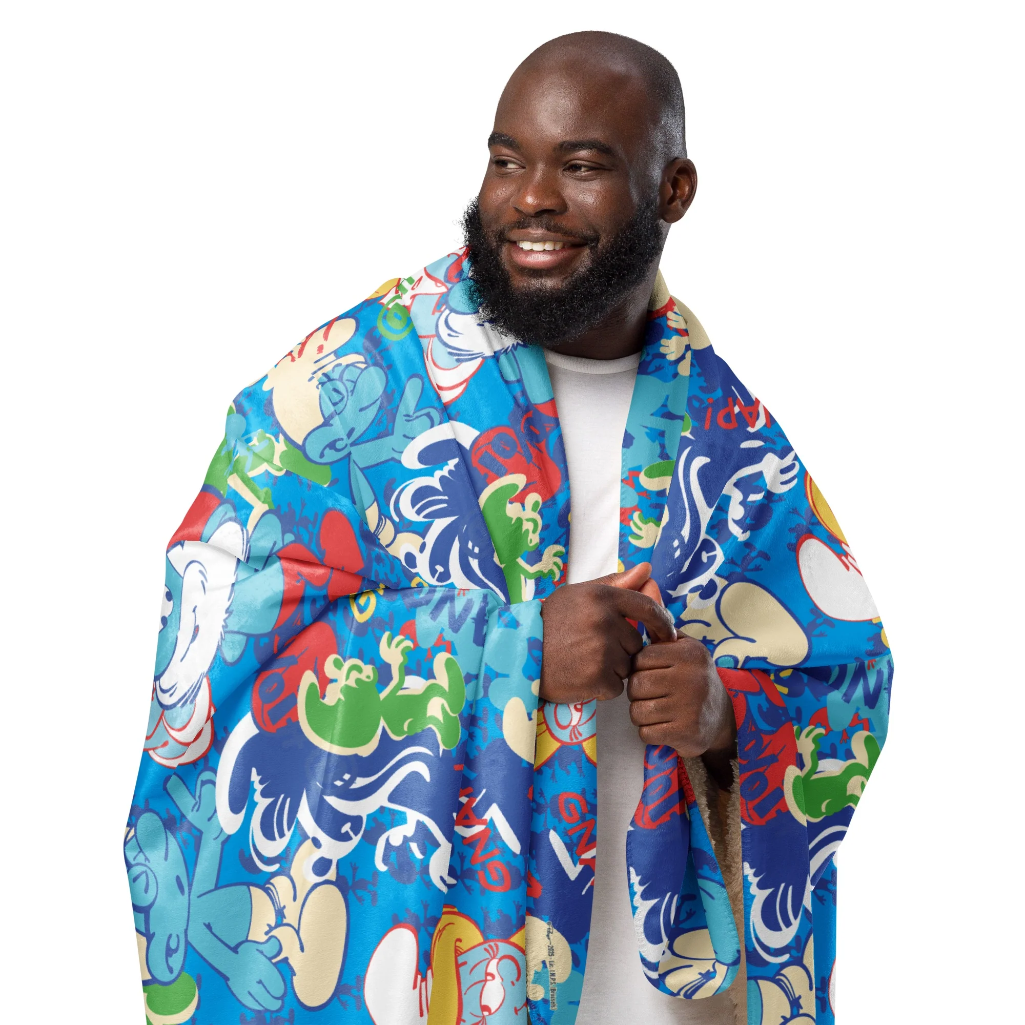The Smurfs Collage Sherpa Blanket - Image 4