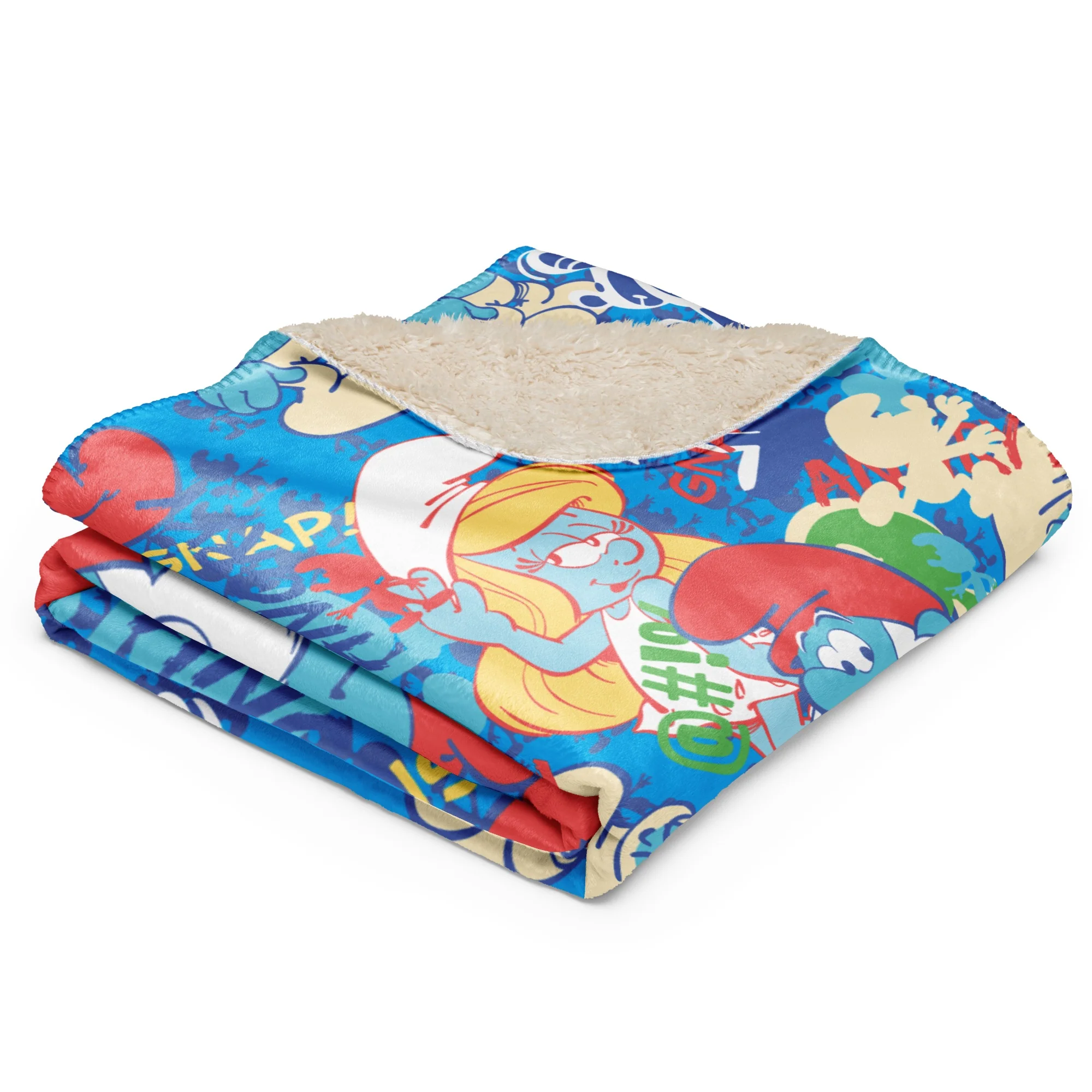 The Smurfs Collage Sherpa Blanket - Image 7