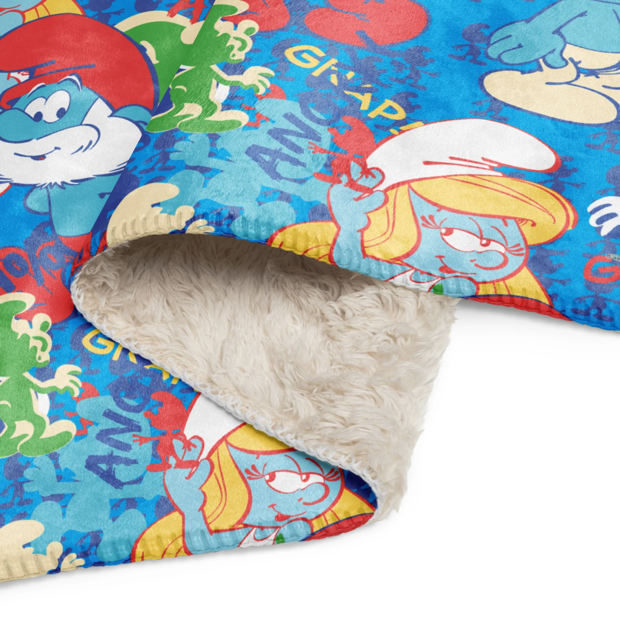 The Smurfs Collage Sherpa Blanket - Image 9