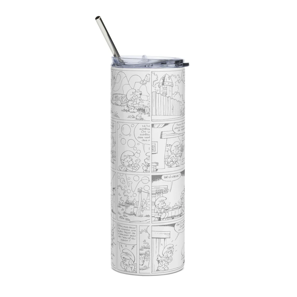 The Smurfs Comic Stainless Steel Tumbler - Image 3