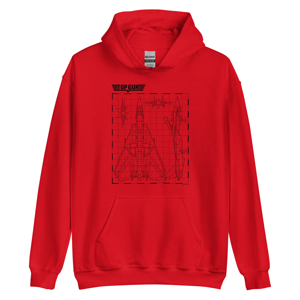 Top Gun Fighter Jet Schematics Hoodie - Image 4
