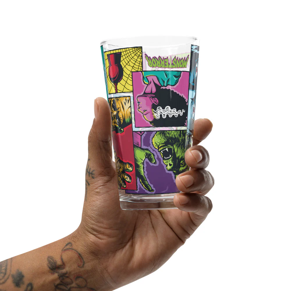 Universal Monsters Comic Book Pint Glass - Image 7
