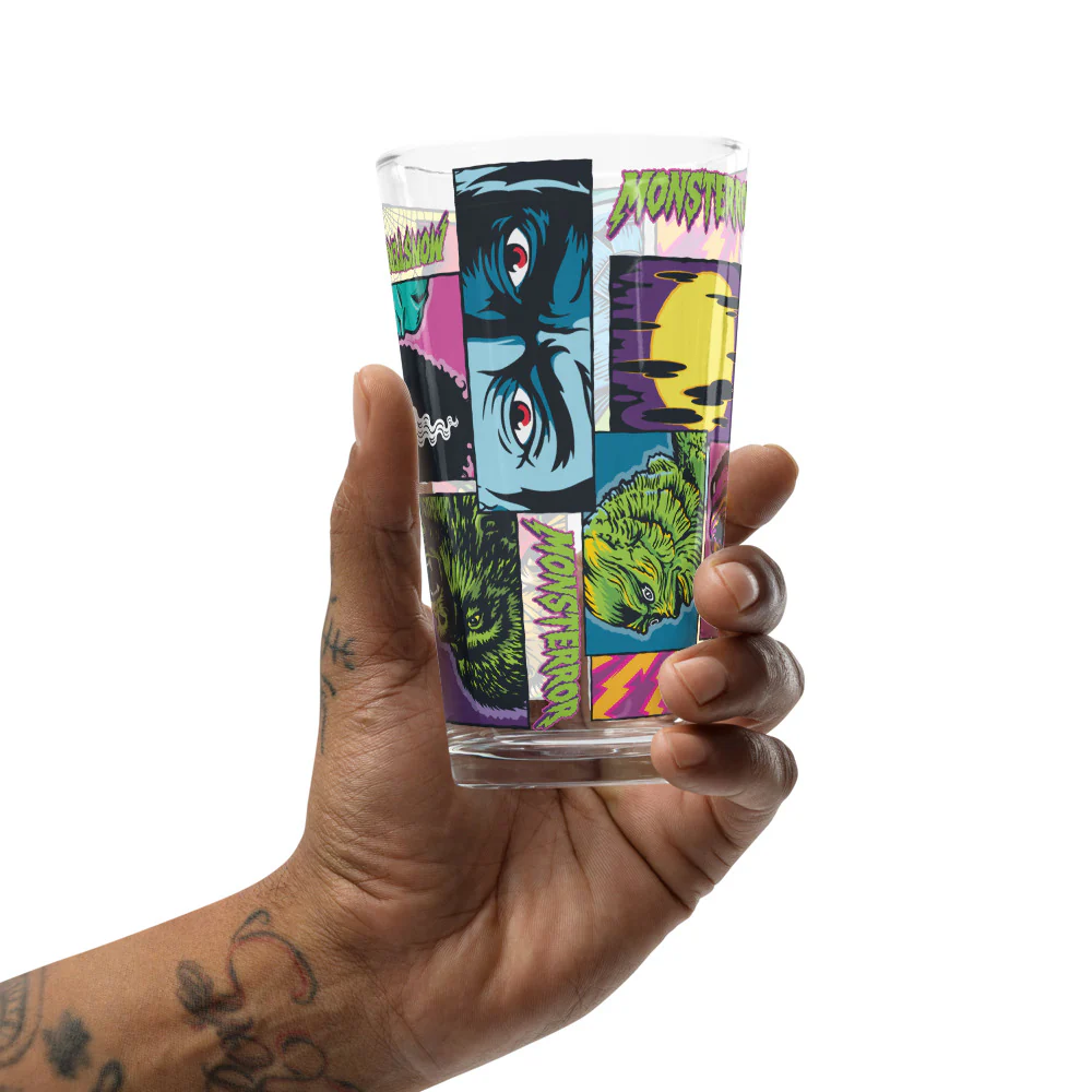 Universal Monsters Comic Book Pint Glass - Image 8