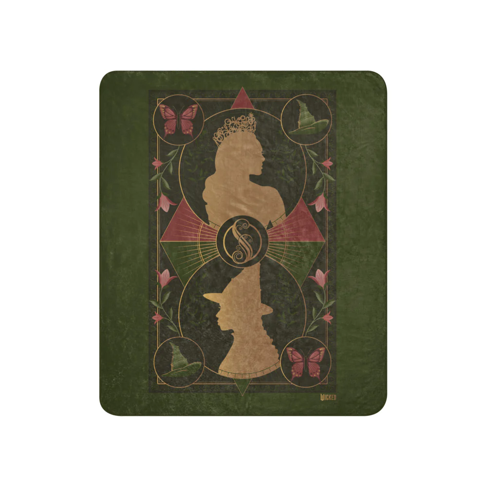 Wicked Enchanted Elements Elphaba & Glinda Sherpa Blanket - Image 4